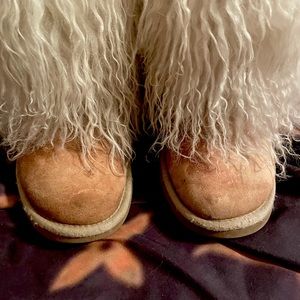 Monogolian long fur Uggs.  Size 7